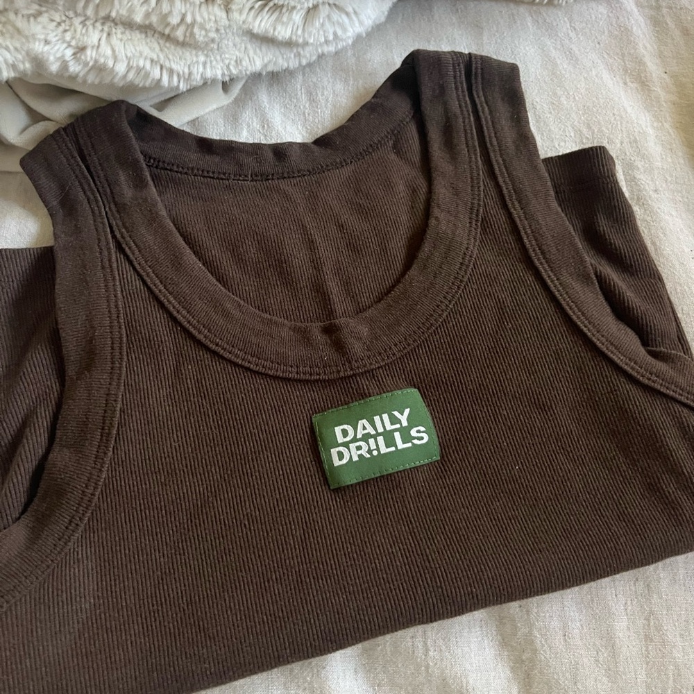 Daily Drills Logo Ribbed Tank